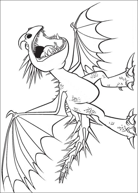 Plansa de colorat cu How to train your dragon 52 48